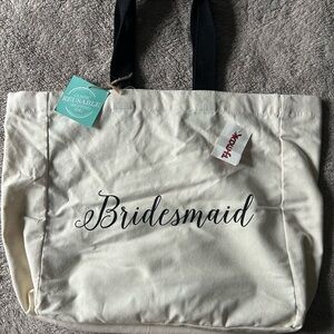 Bridesmaid Canvas Tote Bag - Cream